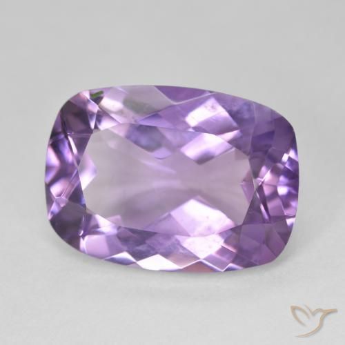 Ametista Violeta médio Natural 12.49ct, Almofada, VVS