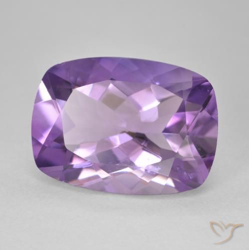 Ametista Violeta médio Natural 12.24ct, Almofada, VVS