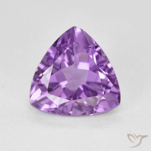 2.95ct Natural Medium Light Purplish-Violet Ametista, Trilhão, VVS-VS