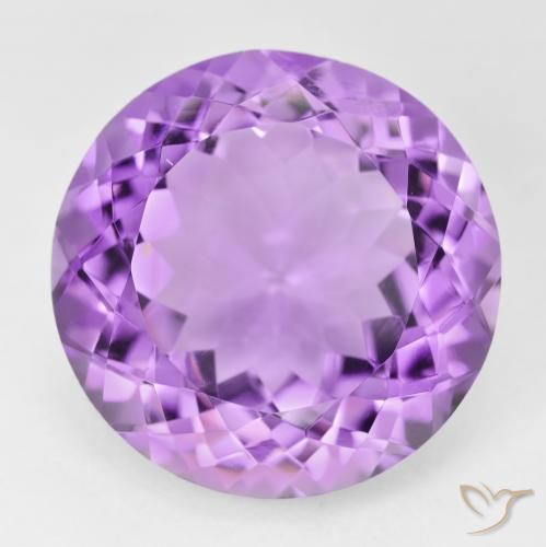 Ametista Violeta médio Natural 25.41ct, Redondo, VVS
