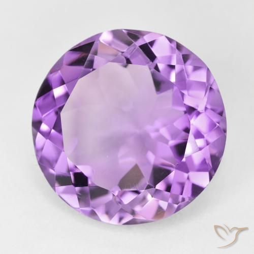 Ametista Violeta Rosado Médio Natural 10.14ct, Redondo, VVS