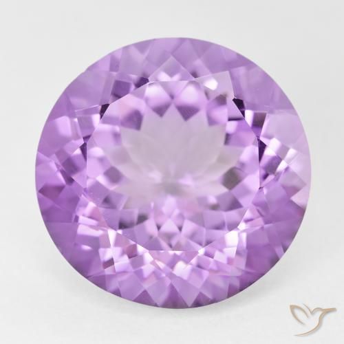12.28ct Natural Violeta rosa médio Ametista, Redondo, VVS