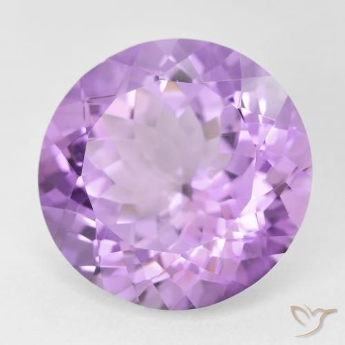 Ametista Violeta rosa médio Natural 12.28ct, Redondo, VVS