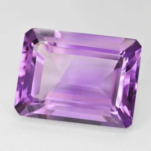 Ametista Violeta rosado Natural 22.11ct, Corte Octógono / Esmeralda, VVS