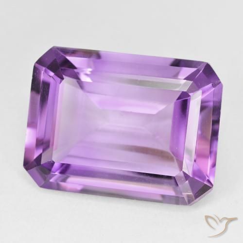 Ametista Violeta rosado Natural 18.67ct, Corte Octógono / Esmeralda, VVS