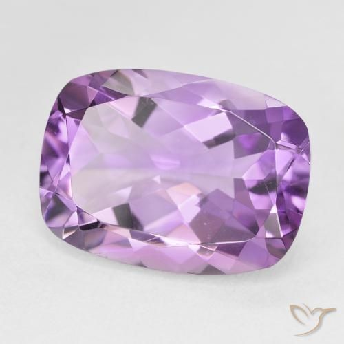 Ametista Violeta rosa médio Natural 11.90ct, Almofada, VVS