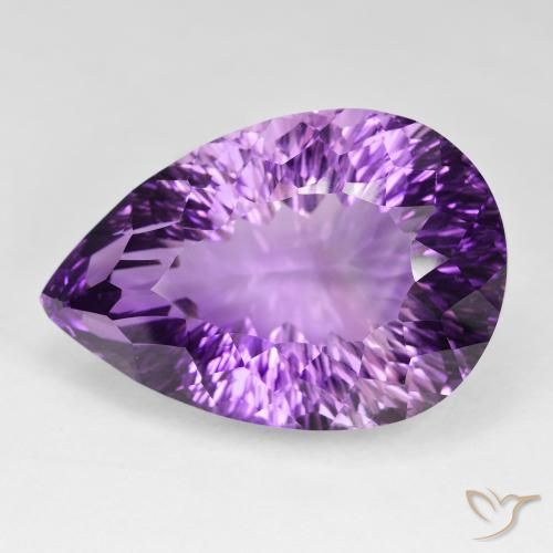 79.45ct Natural Violeta Púrpura Médio Ametista, Formato de pêra, VVS