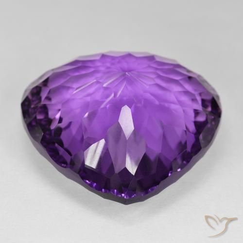 Ametista Violeta Púrpura Médio Natural 105.35ct, Formato de pêra, VVS