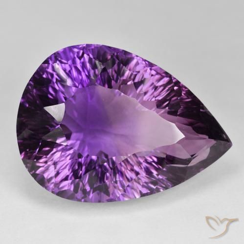 Ametista Rosa Violeta Intenso Natural 94.41ct, Formato de pêra, IF