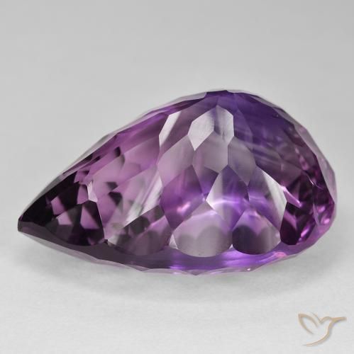 Ametista Rosa Violeta Intenso Natural 94.41ct, Formato de pêra, IF