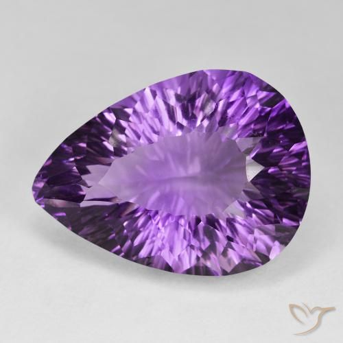 57.88ct Natural Violeta Intenso Ametista, Formato de pêra, VVS