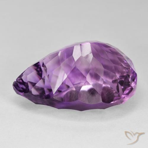 Ametista Violeta Intenso Natural 57.88ct, Formato de pêra, VVS