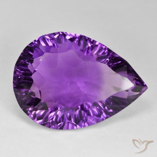 Ametista Rosa Violeta Natural 59.23ct, Formato de pêra, VVS