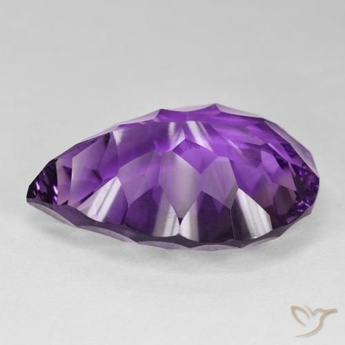Ametista Rosa Violeta Natural 59.23ct, Formato de pêra, VVS