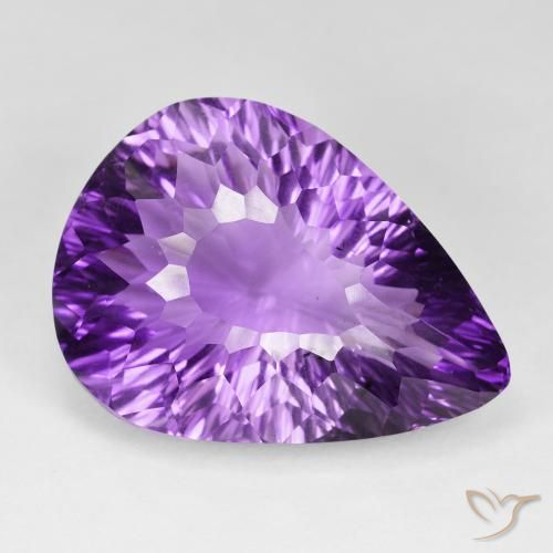 66.10ct Natural Violeta médio Ametista, Formato de pêra, VVS-VS
