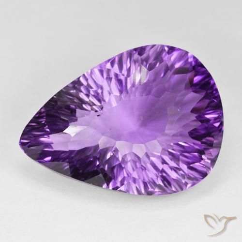 Ametista Violeta médio Natural 66.10ct, Formato de pêra, VVS-VS