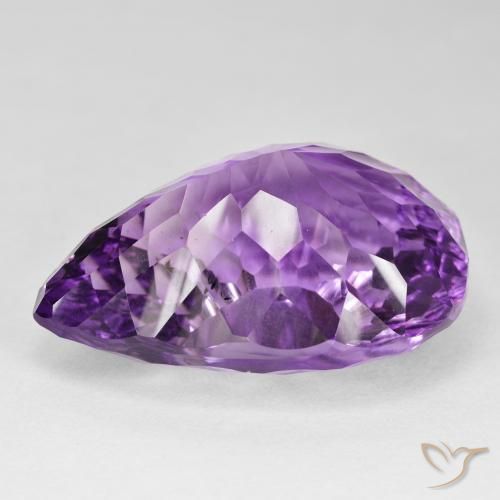 Ametista Violeta médio Natural 66.10ct, Formato de pêra, VVS-VS