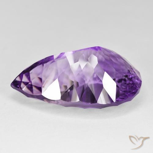 Ametista Violeta Vívido Natural 64.82ct, Formato de pêra, IF