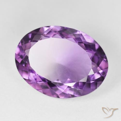 Ametista Violeta rosado Natural 14.13ct, oval, VS