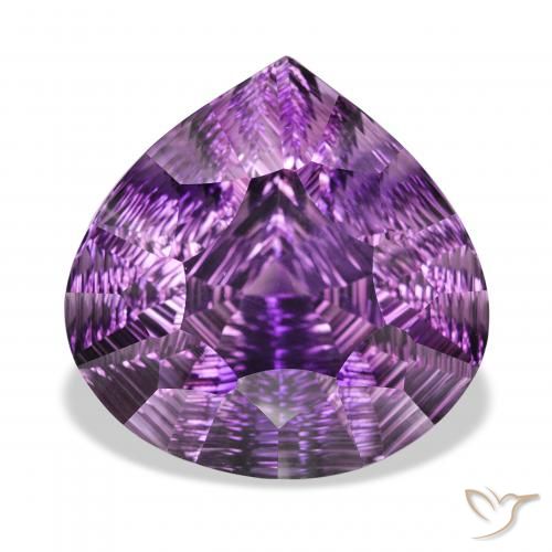 39.02ct Natural Violeta médio Ametista, Formato de pêra, VVS