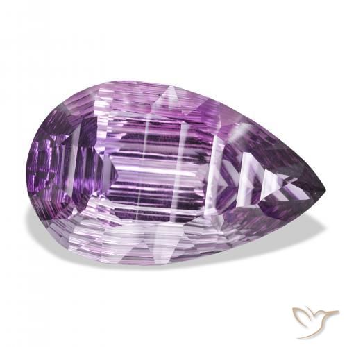 Ametista Violeta médio Natural 41.61ct, Formato de pêra, VVS
