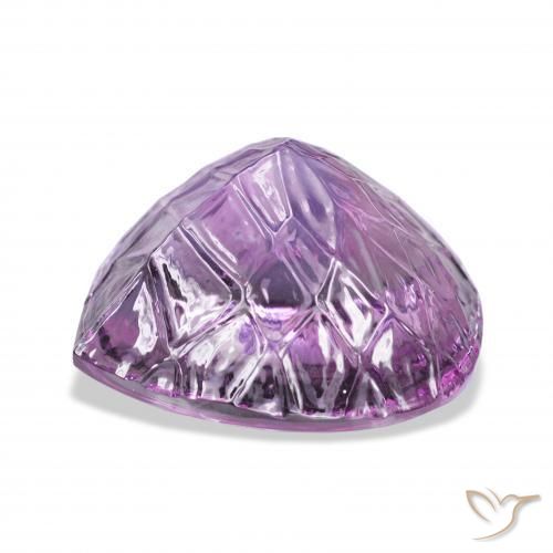 Ametista Violeta Rosado Médio Natural 75.56ct, Formato de pêra, Transparente