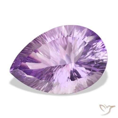 46.32ct Natural Violeta Claro-Médio Ametista, Formato de pêra, VVS