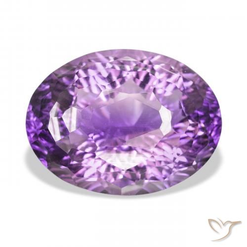 34.41ct Natural Violeta-rosa médio Ametista, oval, VVS