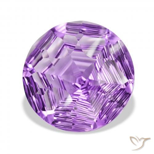Ametista Violeta Púrpura Médio Natural 33.22ct, Redondo, VVS