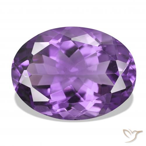 Ametista Violeta médio Natural 17.27ct, oval, IF