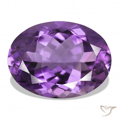 Ametista Violeta médio Natural 17.41ct, oval, IF