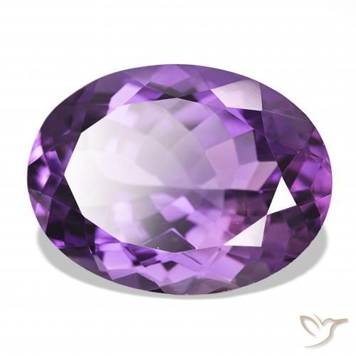 Ametista Violeta médio Natural 17.41ct, oval, IF