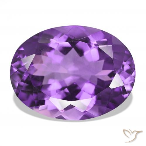 Ametista Violeta médio Natural 16.61ct, oval, IF
