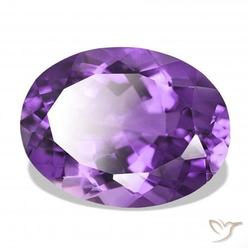 Ametista Violeta médio Natural 16.61ct, oval, IF