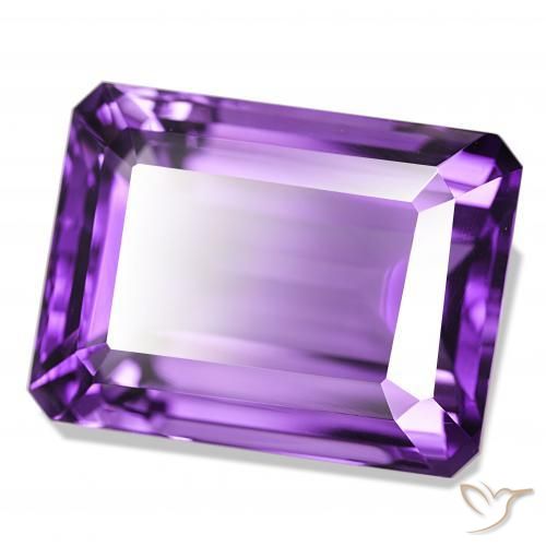 Ametista Violeta Intenso Natural 25.63ct, Corte Octógono / Esmeralda, VVS