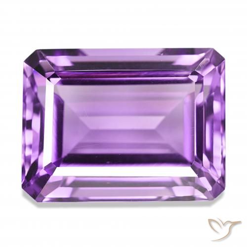 23.81ct Violeta Rosado Profundo Ametista, Corte Esmeralda, VVS