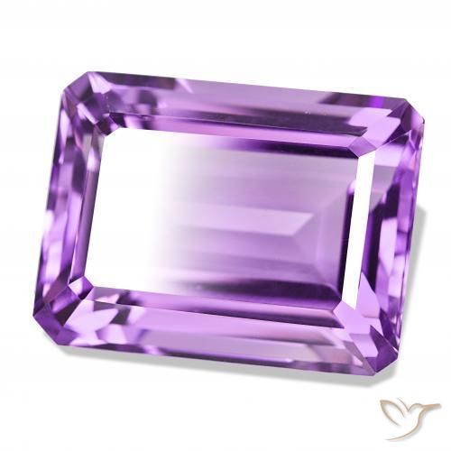Ametista Violeta Rosado Profundo Natural 23.81ct, Corte Octógono / Esmeralda, VVS