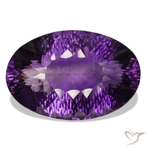 Ametista Violeta médio Natural 145.65ct, Corte Oval, IF