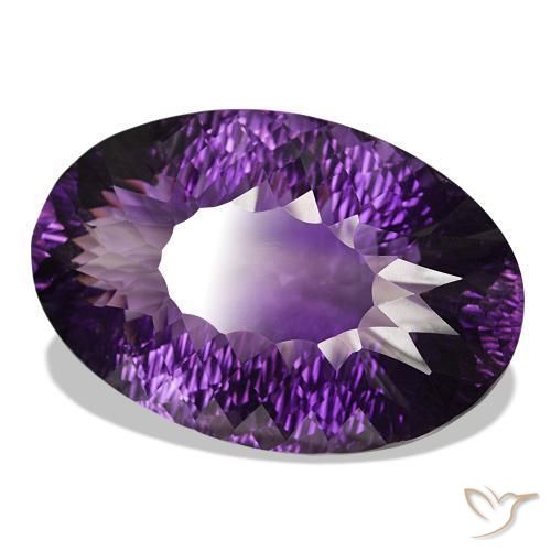 Ametista Violeta médio Natural 145.65ct, Corte Oval, IF