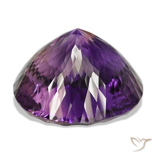Ametista Violeta médio Natural 140.14ct, Corte Redondo, VVS