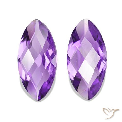 Pedras preciosas de Ametista Violeta Vívido natural de 1.01 ct, Marquesa, VS