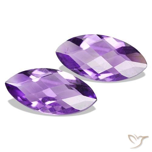 Pedras preciosas de Ametista Violeta Vívido natural de 1.01 ct, Marquesa, VS