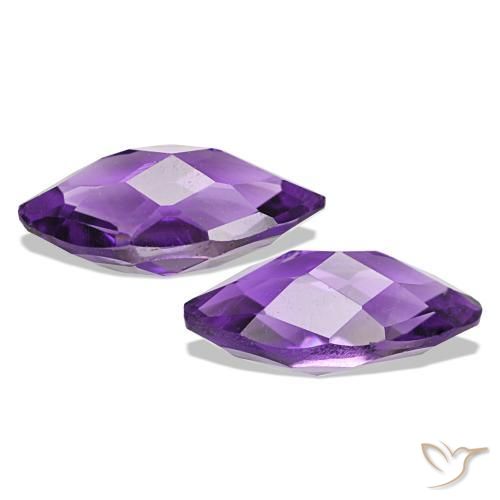Pedras preciosas de Ametista Medium Light-Violet natural de 1.14 ct, Marquesa, VS