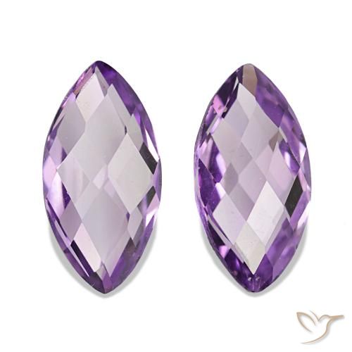 Pedras preciosas de Ametista Violeta Claro-Médio natural de 1.22 ct, Marquesa, VVS-VS
