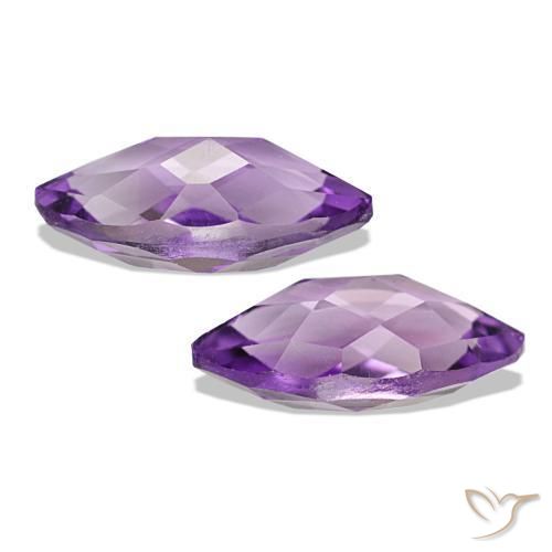 Pedras preciosas de Ametista Violeta Claro-Médio natural de 1.22 ct, Marquesa, VVS-VS