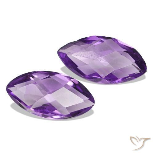 Pedras preciosas de Ametista Violeta-rosa médio natural de 1.12 ct, Marquesa, VS