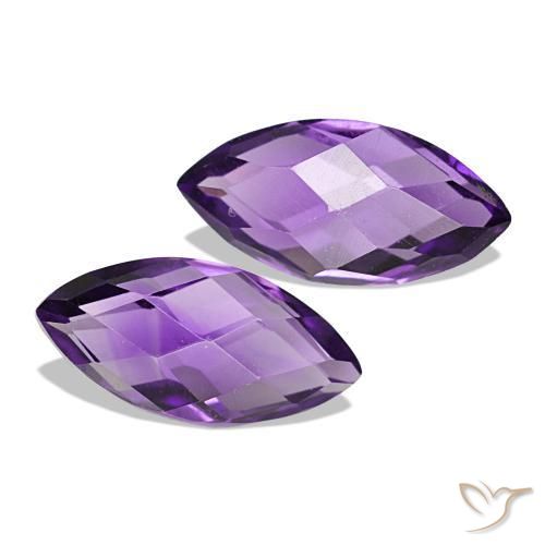 Pedras preciosas de Ametista Medium Light-Violet natural de 1.20 ct, Marquesa, VVS-VS
