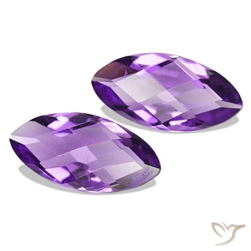 Pedras preciosas de Ametista Medium Light-Violet natural de 1.05 ct, Marquesa, VVS-VS