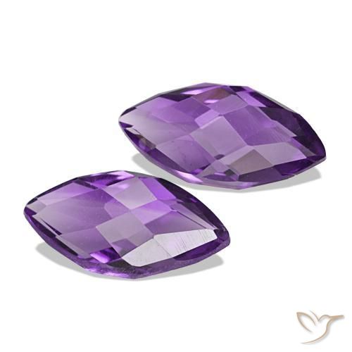 Pedras preciosas de Ametista Violeta Profundo natural de 1.01 ct, Marquesa, VVS-VS