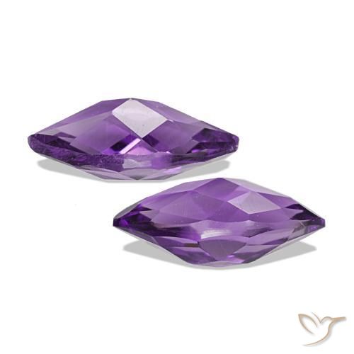 Pedras preciosas de Ametista Violeta Profundo natural de 1.01 ct, Marquesa, VVS-VS